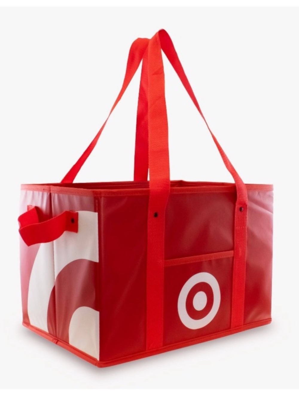 Target Red Logo Collapsible Storage Tote with Handles, Handle Reusable, New!